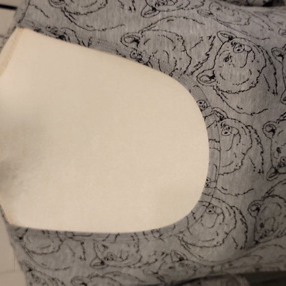 LuLaRoe Gray Grizzlie Bear Tunic Top Size Large - Picture 3 of 6